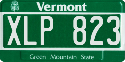 VT license plate XLP823