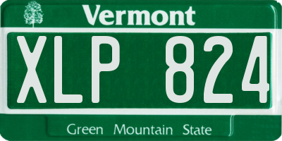 VT license plate XLP824