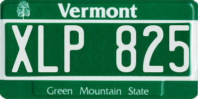 VT license plate XLP825
