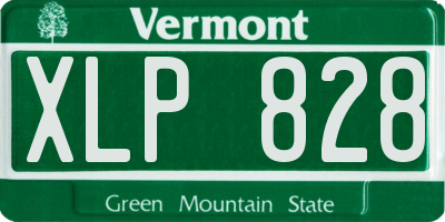 VT license plate XLP828