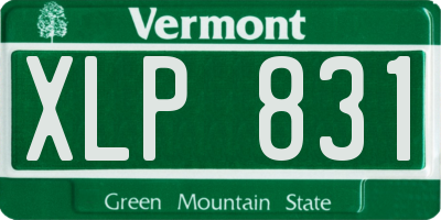 VT license plate XLP831