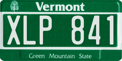VT license plate XLP841
