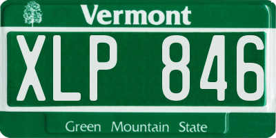VT license plate XLP846