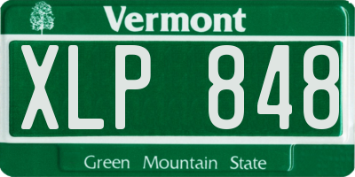 VT license plate XLP848