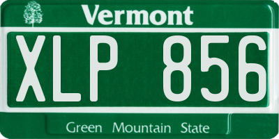 VT license plate XLP856