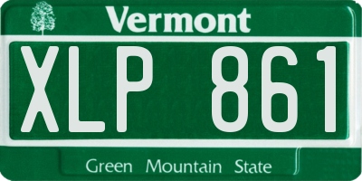 VT license plate XLP861