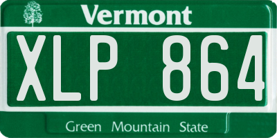 VT license plate XLP864