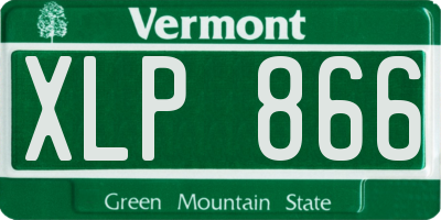 VT license plate XLP866