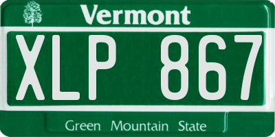 VT license plate XLP867