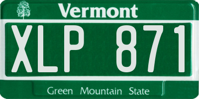 VT license plate XLP871