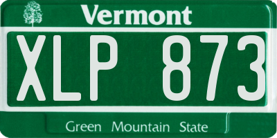 VT license plate XLP873