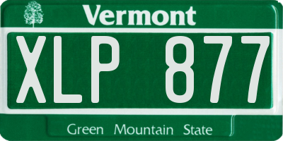 VT license plate XLP877