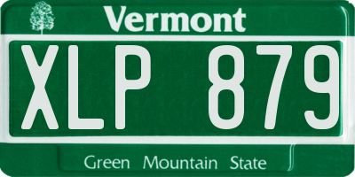 VT license plate XLP879