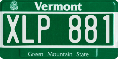 VT license plate XLP881
