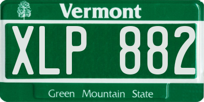 VT license plate XLP882