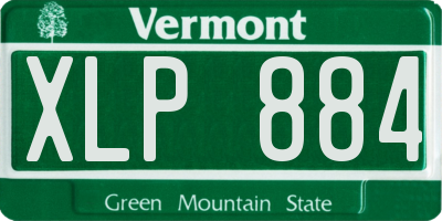 VT license plate XLP884