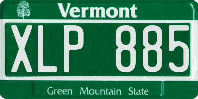 VT license plate XLP885