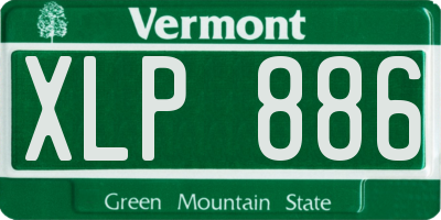 VT license plate XLP886