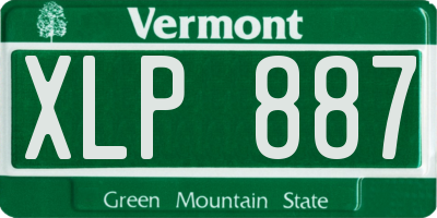 VT license plate XLP887