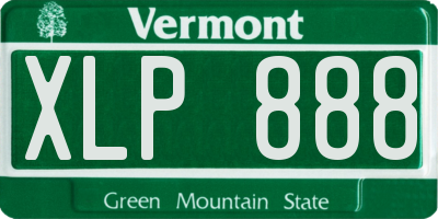 VT license plate XLP888