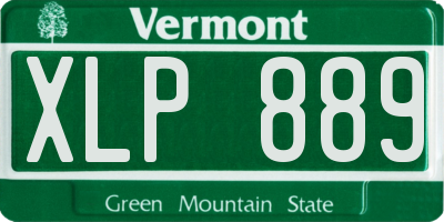 VT license plate XLP889