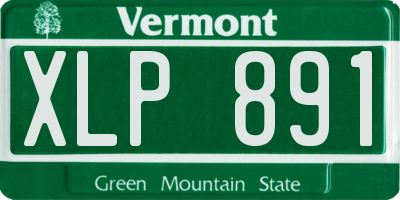 VT license plate XLP891