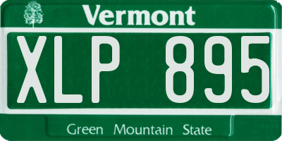 VT license plate XLP895