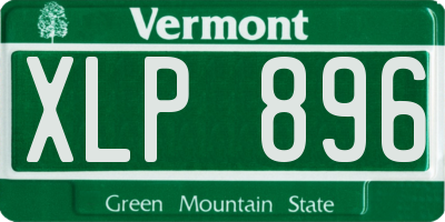 VT license plate XLP896