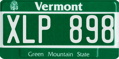 VT license plate XLP898