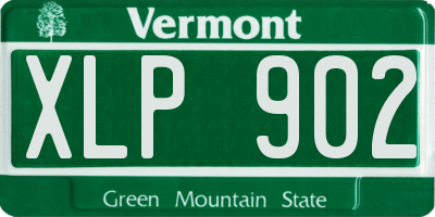 VT license plate XLP902