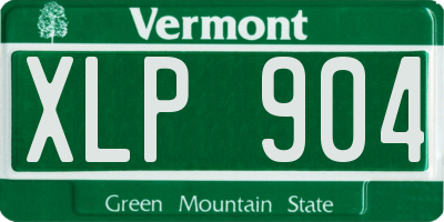 VT license plate XLP904