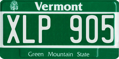 VT license plate XLP905