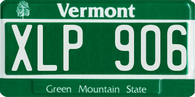 VT license plate XLP906