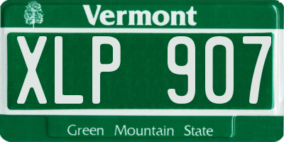 VT license plate XLP907