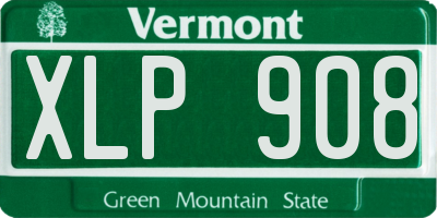 VT license plate XLP908