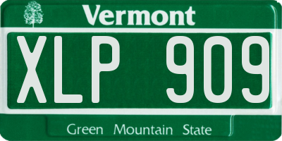 VT license plate XLP909
