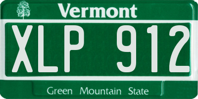 VT license plate XLP912