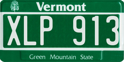 VT license plate XLP913