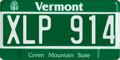 VT license plate XLP914