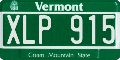 VT license plate XLP915