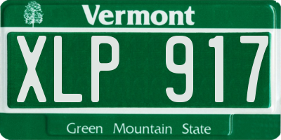 VT license plate XLP917