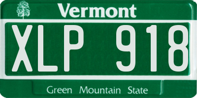 VT license plate XLP918