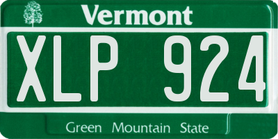 VT license plate XLP924
