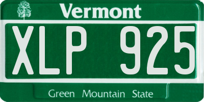 VT license plate XLP925