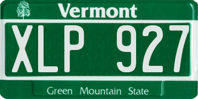 VT license plate XLP927