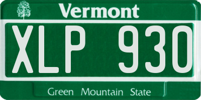 VT license plate XLP930