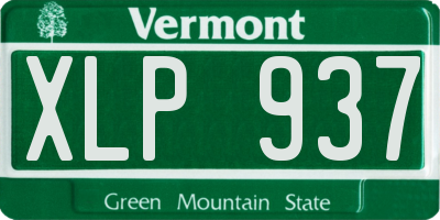 VT license plate XLP937