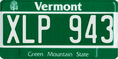 VT license plate XLP943