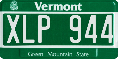 VT license plate XLP944