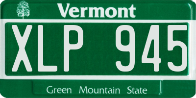 VT license plate XLP945